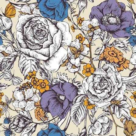 Papel de Parede Adesivo Flores N533 - Papel na Parede