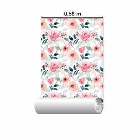 Papel de Parede Adesivo Flores N745 - Papel na Parede