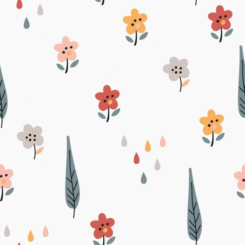 Papel de Parede Adesivo Flores no Jardim N019101 - Papel na Parede