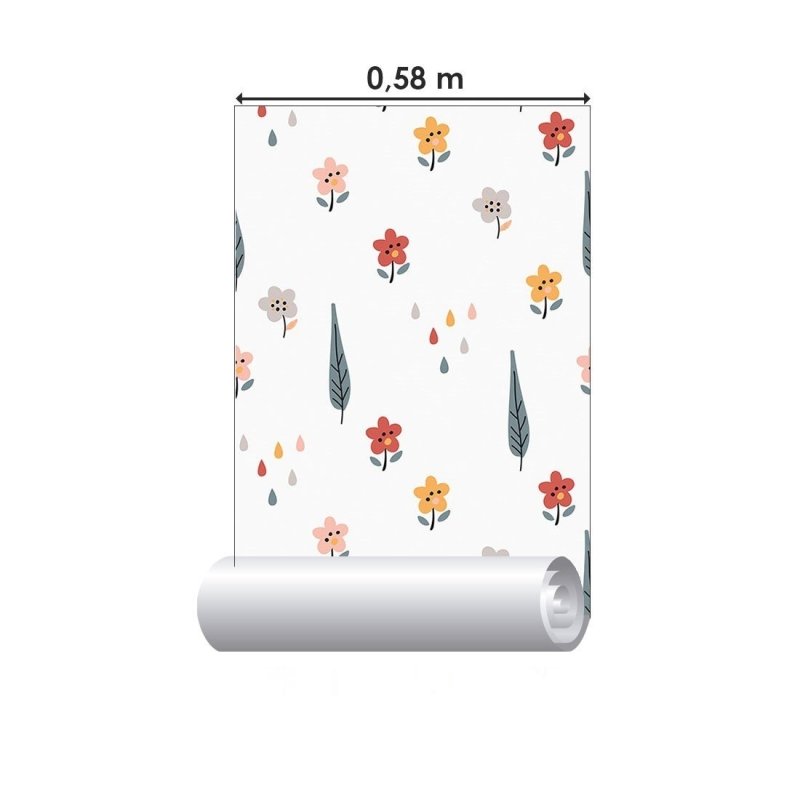 Papel de Parede Adesivo Flores no Jardim N019101 - Papel na Parede