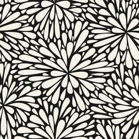Papel de Parede Adesivo Flores Preto e Branco 231038 - Papel na Parede