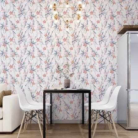 Papel de Parede Adesivo Flores Provençal N1162 - Papel na Parede