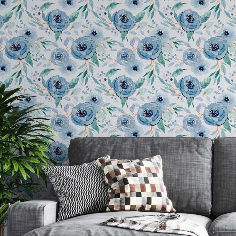 Papel de Parede Adesivo Flores Rosas N759 - Papel na Parede