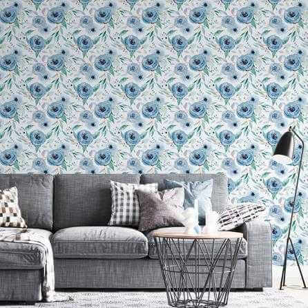 Papel de Parede Adesivo Flores Rosas N759 - Papel na Parede