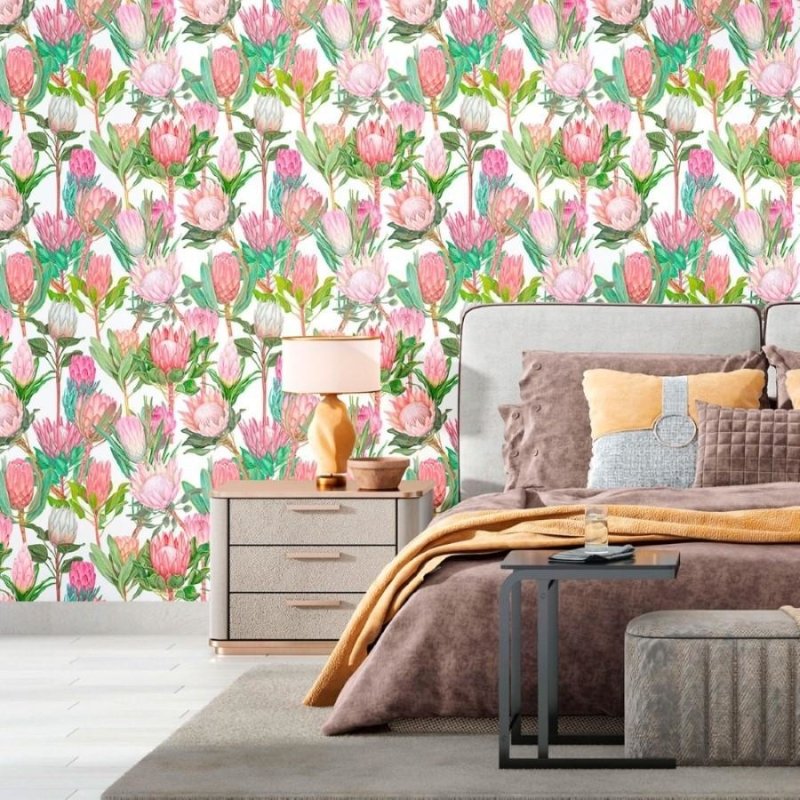 Papel de Parede Adesivo Flores Tropicais N012056 - Papel na Parede