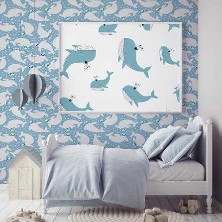 Papel de Parede Adesivo Foca Azul 1404 - Papel na Parede