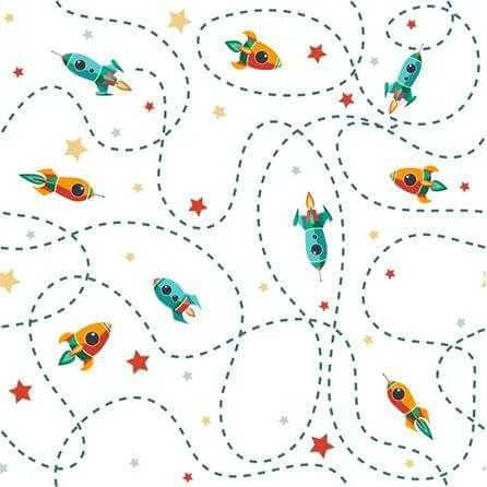 Papel de Parede Adesivo Foguete Estrela 16082746 - Papel na Parede