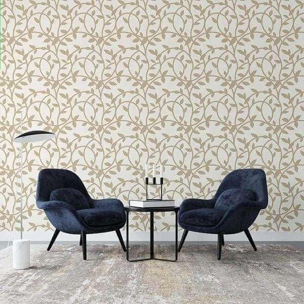 Papel de Parede Adesivo Folha Arabesco N02041 - Papel na Parede