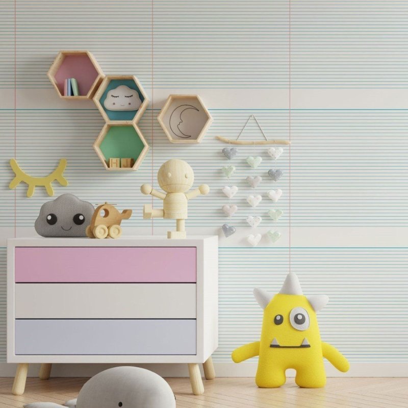 Papel de Parede Adesivo Folha de Caderno Colorir N013158 - Papel na Parede