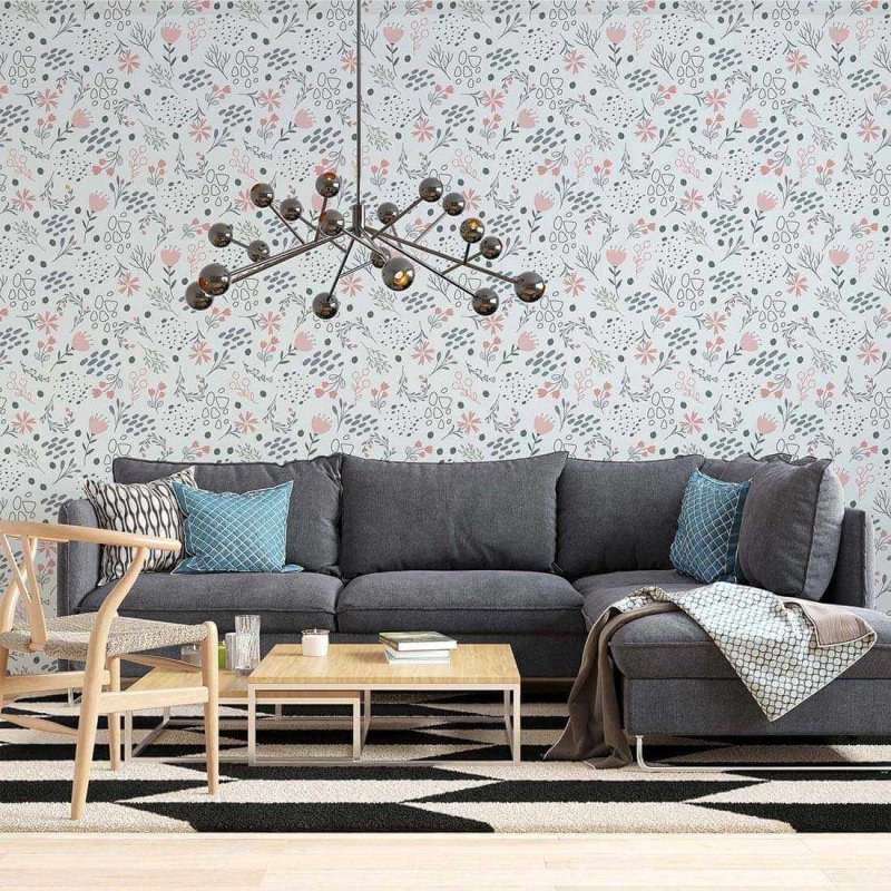 Papel de Parede Adesivo Folha Floral N02099 - Papel na Parede