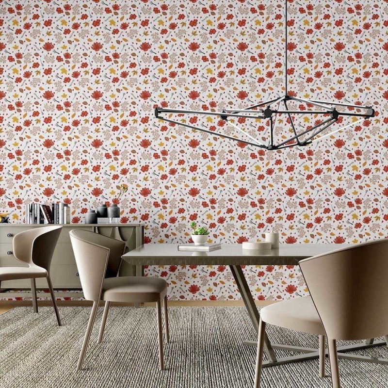 Papel de Parede Adesivo Folha Floral N02102 - Papel na Parede