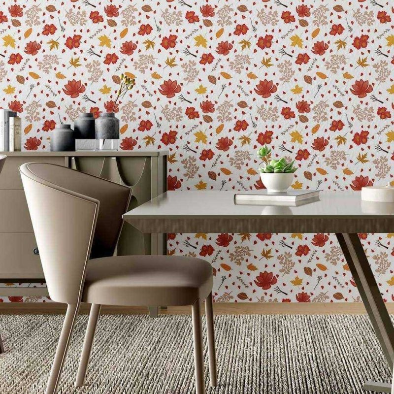Papel de Parede Adesivo Folha Floral N02102 - Papel na Parede