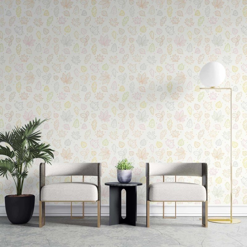 Papel de Parede Adesivo Folha N02086 - Papel na Parede