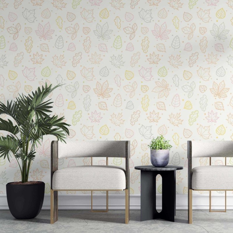 Papel de Parede Adesivo Folha N02086 - Papel na Parede