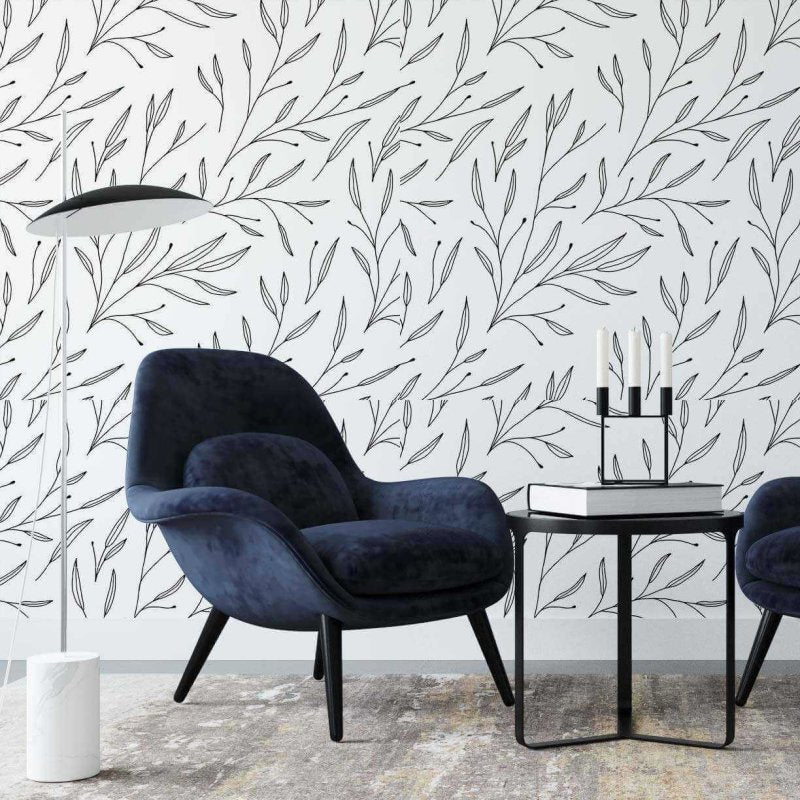 Papel de Parede Adesivo Folha N02114 - Papel na Parede