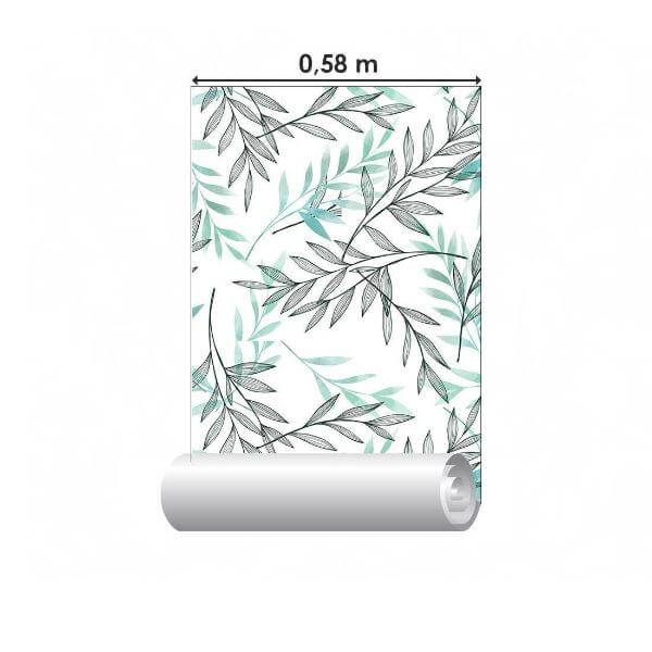 Papel de Parede Adesivo Folha N02174 - Papel na Parede