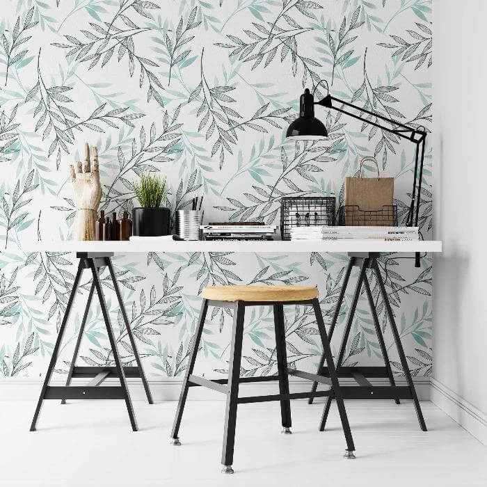 Papel de Parede Adesivo Folha N02174 - Papel na Parede