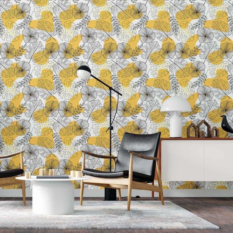 Papel de Parede Adesivo Folha Natureza N02021 - Papel na Parede