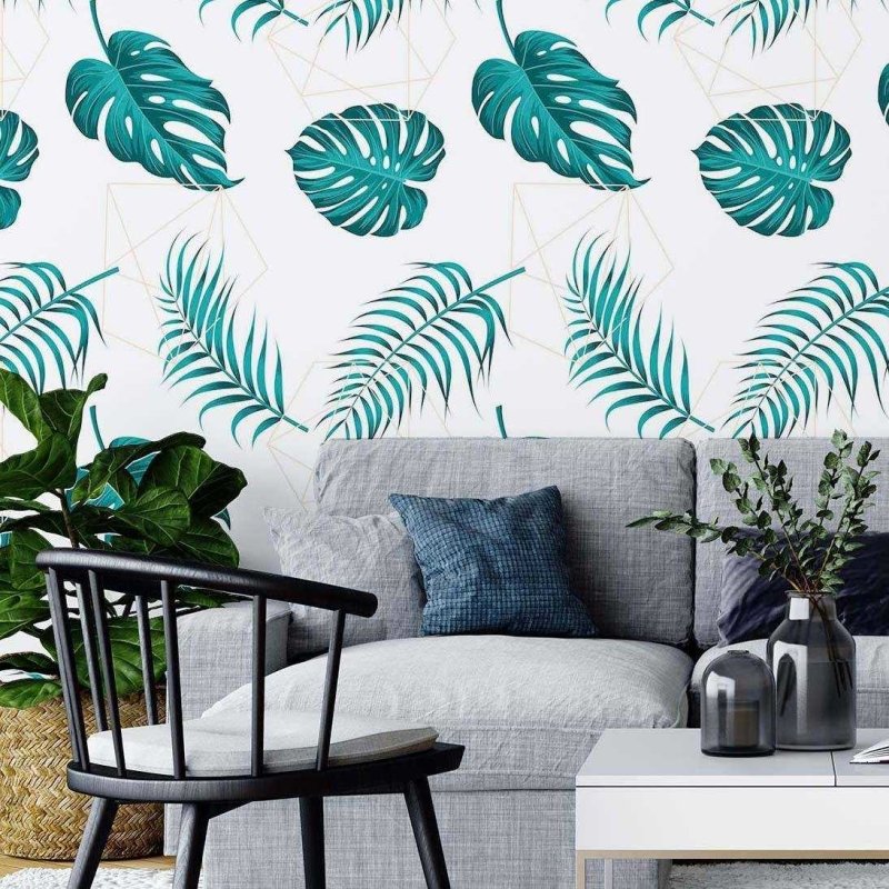 Papel de Parede Adesivo Folha Natureza N02273 - Papel na Parede