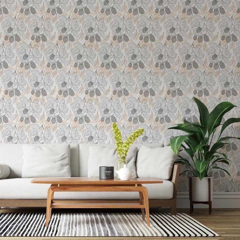 Papel de Parede Adesivo Folha Natureza N03044 - Papel na Parede