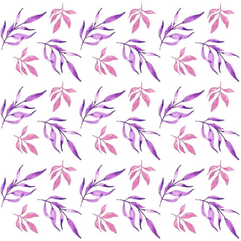Papel de Parede Adesivo Folha Rosa e Lilás N03011 - Papel na Parede