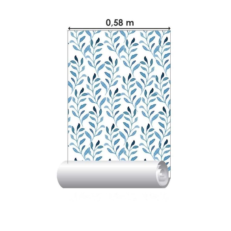 Papel de Parede Adesivo Folhagem Tropical Aquarela N04172 - Papel na Parede