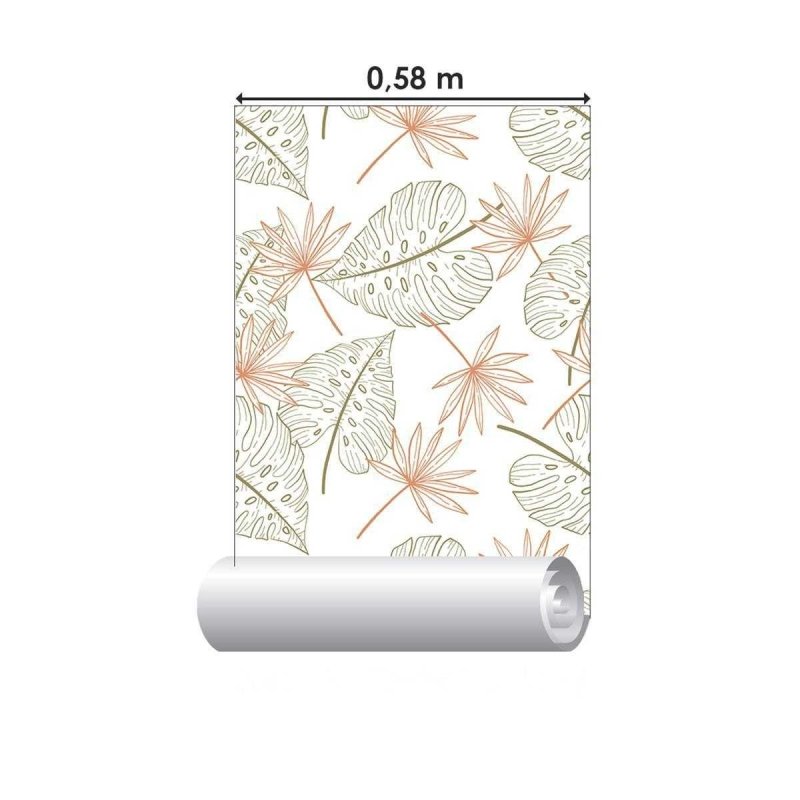 Papel de Parede Adesivo Folhagem Tropical N04226 - Papel na Parede