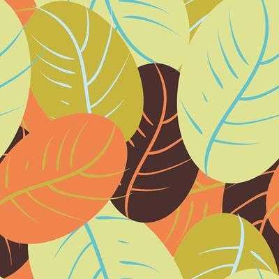 Papel de Parede Adesivo Folhas 1265 - Papel na Parede