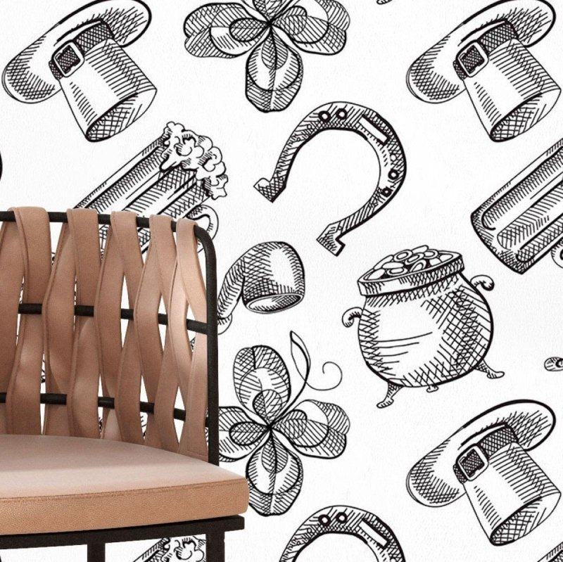 Papel de Parede Adesivo Folhas Abstratas N016016 - Papel na Parede