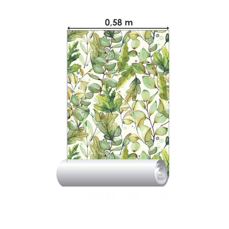 Papel de Parede Adesivo Folhas Aquarela N015201 - Papel na Parede