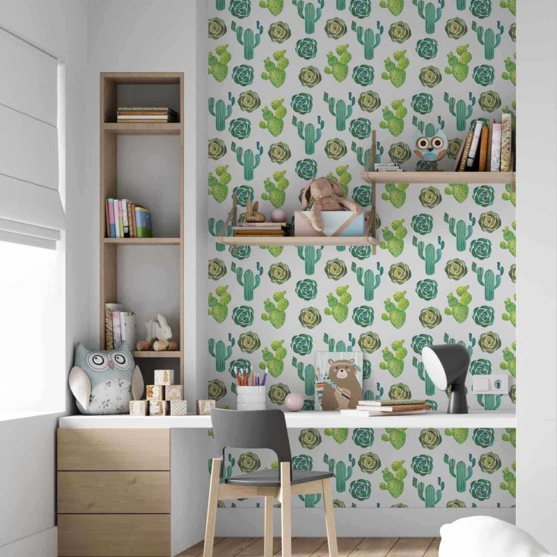 Papel de Parede Adesivo Folhas Caquito Naturaza Jovem 64685 - Papel na Parede