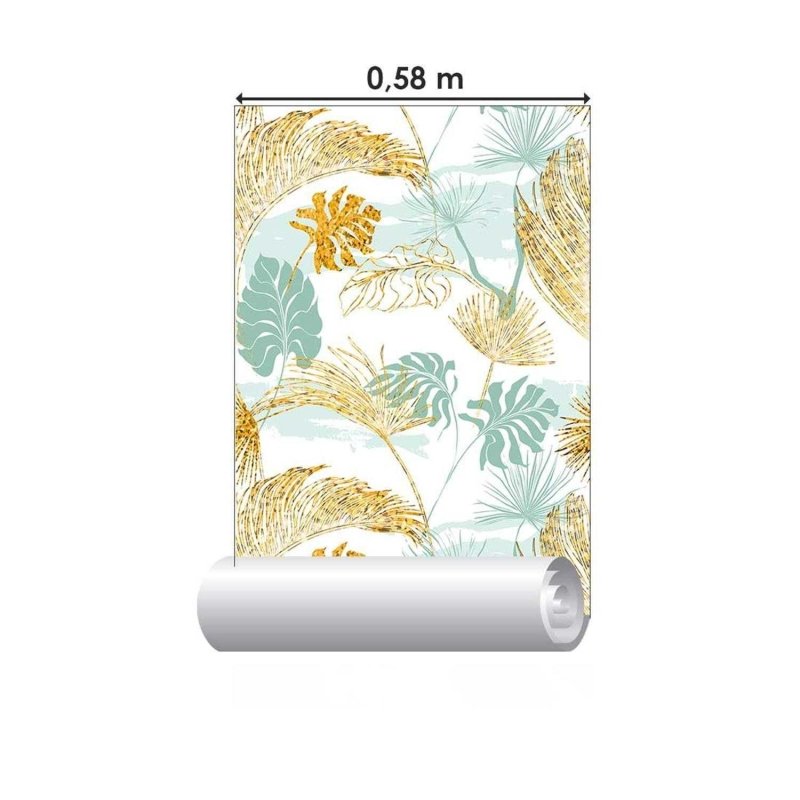 Papel de Parede Adesivo Folhas Coloridas N03080 - Papel na Parede