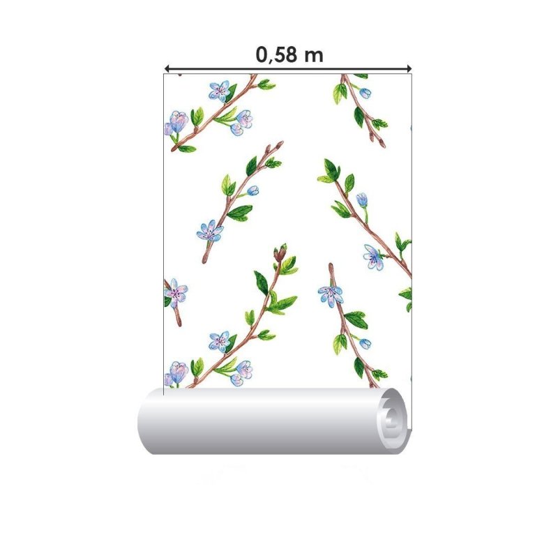 Papel de Parede Adesivo Folhas e Flores N015052 - Papel na Parede