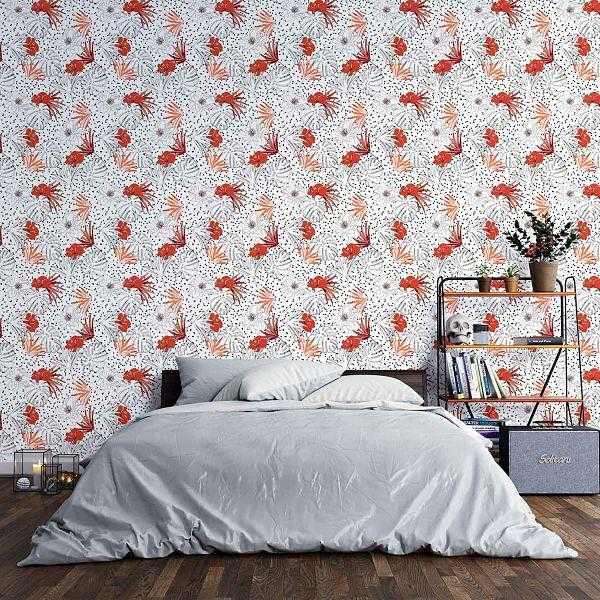 Papel de Parede Adesivo Folhas e Flores N03087 - Papel na Parede