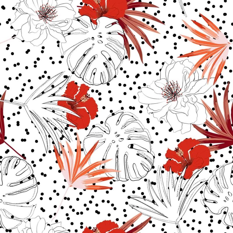 Papel de Parede Adesivo Folhas e Flores N03087 - Papel na Parede
