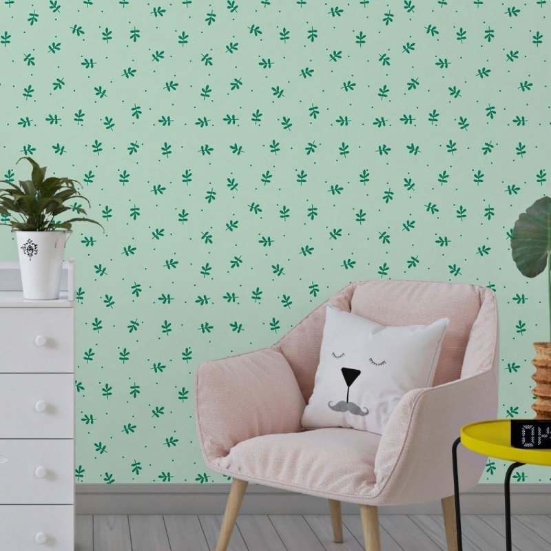 Papel de Parede Adesivo Folhas Minimalistas N017023 - Papel na Parede