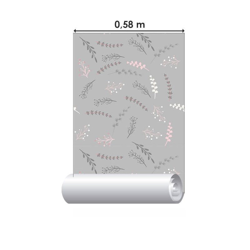 Papel de Parede Adesivo Folhas Minimalistas N017064 - Papel na Parede