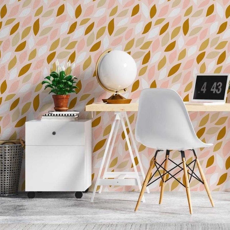 Papel de Parede Adesivo Folhas Minimalistas N06012 - Papel na Parede