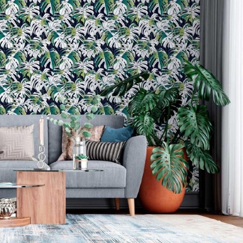 Papel de Parede Adesivo Folhas Monstera N013152 - Papel na Parede