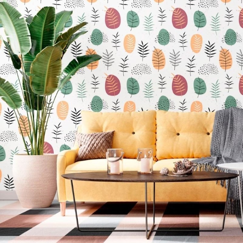 Papel de Parede Adesivo Folhas N012086 - Papel na Parede