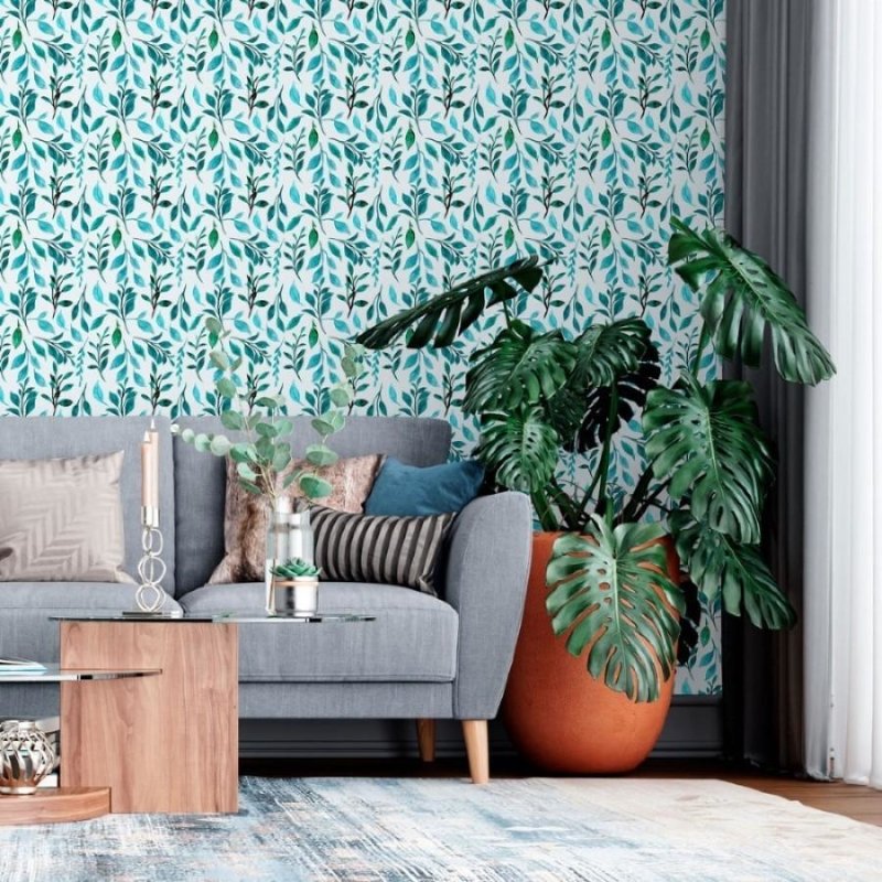 Papel de Parede Adesivo Folhas N013120 - Papel na Parede