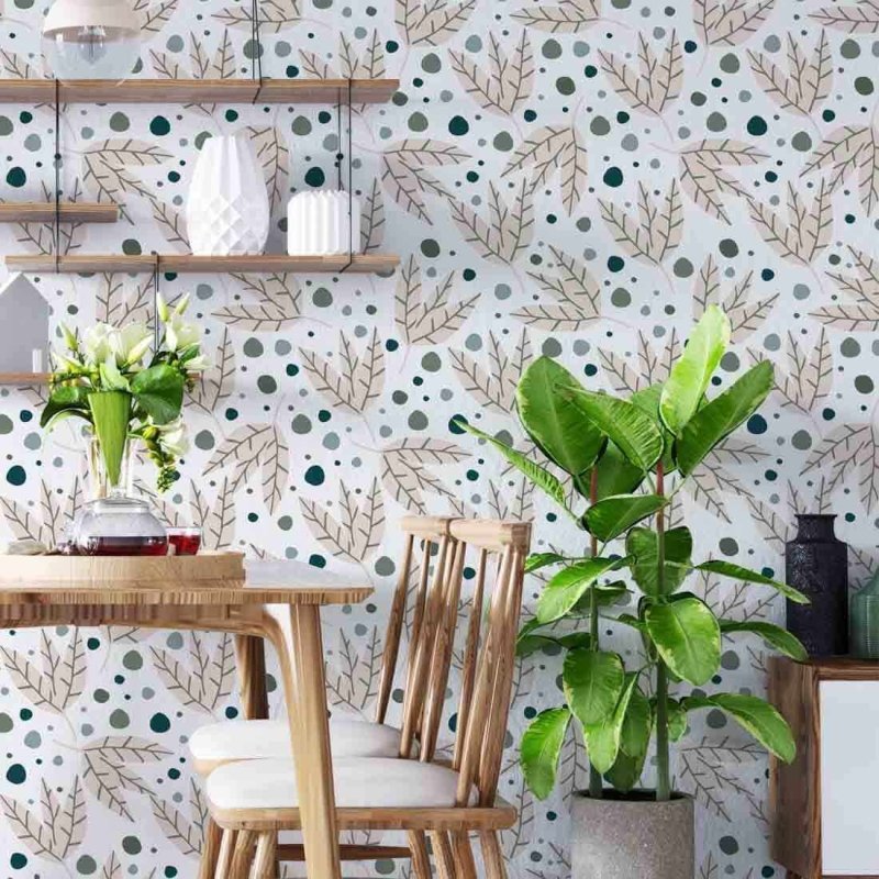 Papel de Parede Adesivo Folhas N1901294 - Papel na Parede