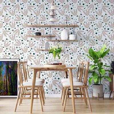 Papel de Parede Adesivo Folhas N1901294 - Papel na Parede