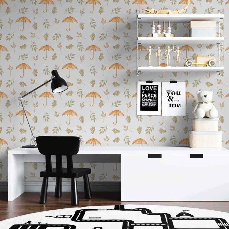 Papel de Parede Adesivo Folhas N20163 - Papel na Parede