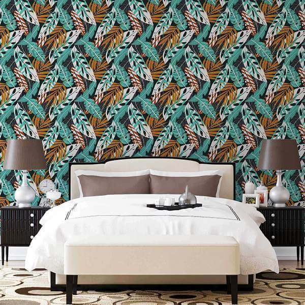 Papel de Parede Adesivo Folhas N20527 - Papel na Parede