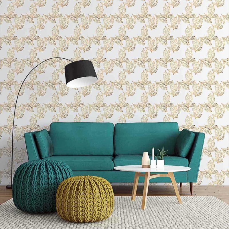 Papel de Parede Adesivo Folhas N221D - Papel na Parede