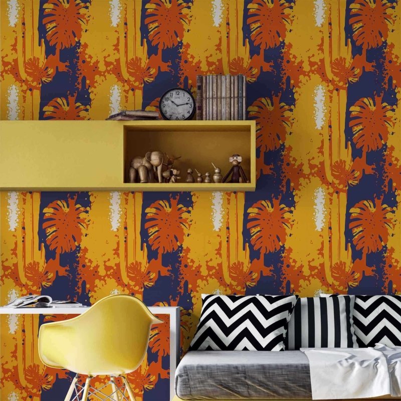 Papel de Parede Adesivo Folhas N24219B - Papel na Parede