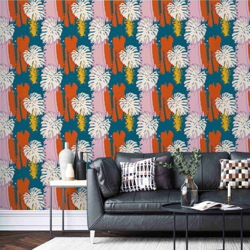 Papel de Parede Adesivo Folhas N24219D - Papel na Parede