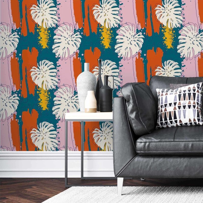 Papel de Parede Adesivo Folhas N24219D - Papel na Parede