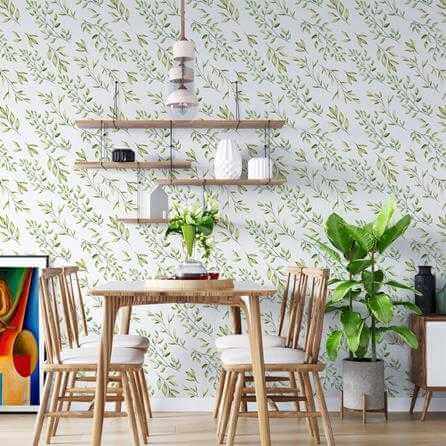 Papel de Parede Adesivo Folhas N269 - Papel na Parede